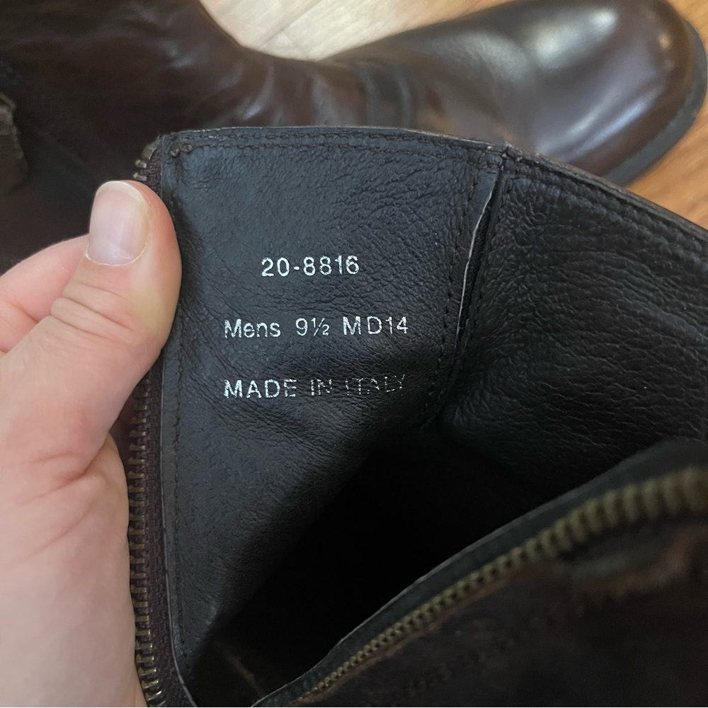 Men’s Leather J&M Johnston & Murphy Slip on Side Zipper Boots Size 9.5 - Picture 9 of 12